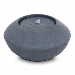Oviala - Fontaine de jardin ronde en pierre reconstituée - Gris