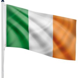 Mât de drapeau télescopique en aluminium, 6,50 m, réglable en hauteur sur 5 positions, 30 drapeaux