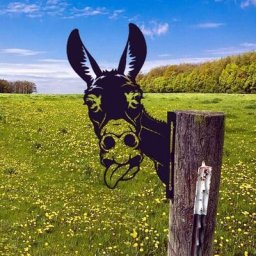 Art en métal représentant un animal curieux u2013 Décoration de jardin vache à la ferme pour