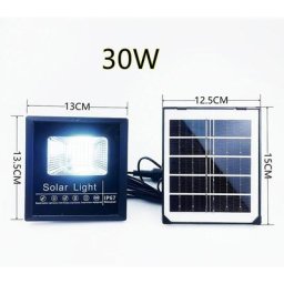 Lampe Solaire Exterieure 30W 44LED Projecteur led solaire impermeable avec telecommande, cordon de