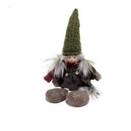 Gnome des bois femelles dans le tissu de la tête dans la résine 14cmdecoro marionnette