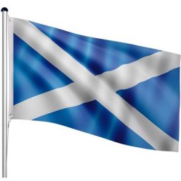 Mât de drapeau télescopique en aluminium, 6,50 m, réglable en hauteur sur 5 positions, 30 drapeaux