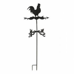 Outils Et Nature - Pack girouette coq métal + support latéral + mat à planter