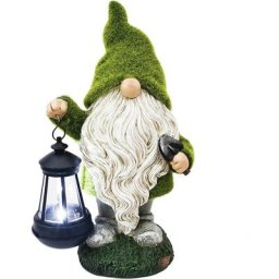 33cm Drôle Nain Statue de Jardin Extérieur Ornements, Étanche Résine Figurine Nain de Jardin pour
