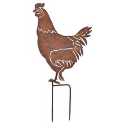 Silhouette déco poule 24x46cm