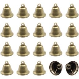 Leisei - 20 Pièces Bronze Grelots Vintage Noël Jingle Bells pour noël Animal de Compagnie Ornement