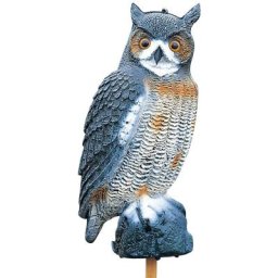 Ubbink - Décoration de jardin sous forme de grand hibou 403659 Gris