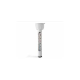 1 pièce de thermomètre de piscine, blanc, dimensions : 50x185mm Plage de température :