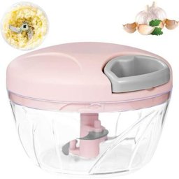 Leisei - Hachoir Oignon Manuel, Presse Ail 520ML de 3-Lames, Pour Oignon Salade,Pesto, Persil,