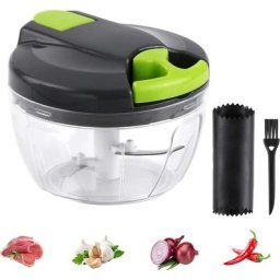 Leisei - Hachoir à ail Manuel avec Cordon Coupe ail Presse Ail 500ML Pour Oignon Salade,Pesto,