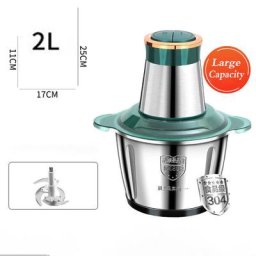 Merkmak - Hachoir a viande electrique en acier inoxydable 250W 2L hachoir a legumes haut / bas 2