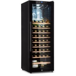 Klarstein - Barossa 54 Uno Cave à vin 155 L 54 bouteilles Porte en verre Touch led - Noir