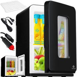 Mini réfrigérateur 2 en 1 Glacière Capacité de 15 litres avec fonction de chauffage, transportable,