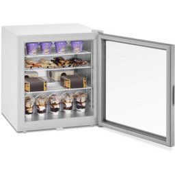 Mini Congélateur Coffre Bahut Freezer Professionnel 88 l a+ Led Porte En Verre - Blanc