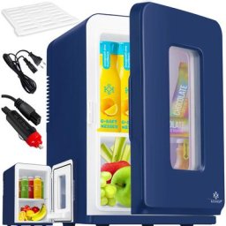 Mini réfrigérateur 2 en 1 Glacière Capacité de 15 litres avec fonction de chauffage, transportable,
