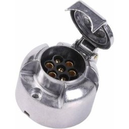 Prise adaptateur femelle pour remorque attelage socle en métal 7 broches 12V Voiture Véhicule
