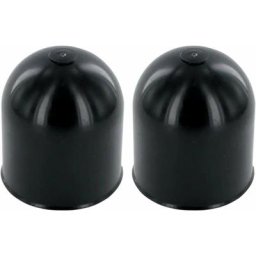 Cyclingcolors - 2x Cache rotule pour boule d'attelage plastique noir diamètre 50mm protection