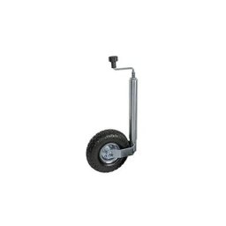 Spotlight - roue jockey remorque diamètre 48MM avec manivelle - acier galvanisé - roue jockey