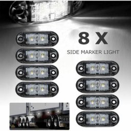 8pcs Indicateurs led Latérales Feux de Gabarit Position d'éclairage Avant Arrière Côté Lampe 12 v