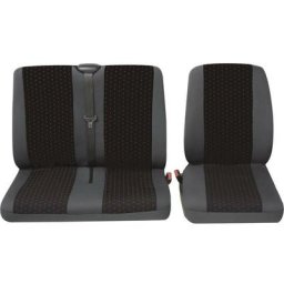 Housse de siège 2 pièces Petex 30071912 polyester rouge, anthracite siège conducteur, double siège