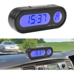 Mini horloge numérique pour voiture, affichage lcd, tableau de bord, support Auto-adhésif, horloge