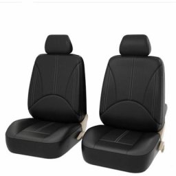 Housse de siège de voiture universelle en similicuir pu 4 pièces noir