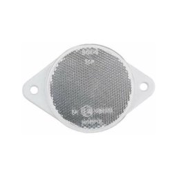 Cyclingcolors - Catadioptre rond blanc 75mm avec base à visser réflecteur remorque tracteur voiture
