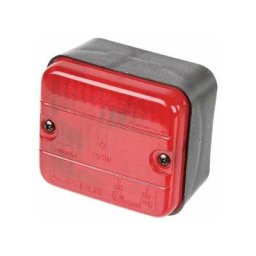 Cyclingcolors - Feu anti brouillard arrière rouge 87x77mm 12V 21W remorque camion tracteur voiture