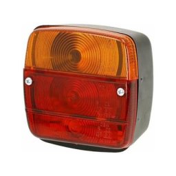 Cyclingcolors - Feu arrière carré universel 12V ou 24V lanterne 4 fonctions 108 x 103mm voiture