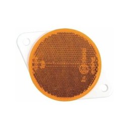 Cyclingcolors - Catadioptre rond orange 75mm avec base à visser réflecteur remorque tracteur voiture