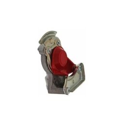 Cyclingcolors - Tête d'accouplement attelage côté remorque benne M16x1.5 rouge ouverte voiture