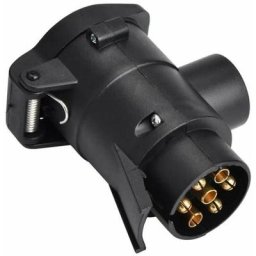 Prise adaptateur long pour remorque 7 mâles vers 13 femelles 12V en plastique noir Voiture Véhicule