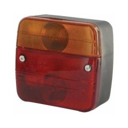 Cyclingcolors - Feu arrière carré universel 12V ou 24V avec ampoules voiture remorque camion