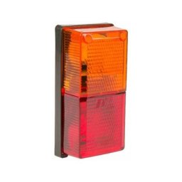 Cyclingcolors - Feu arrière rectangulaire universel cablé avec ampoules 12V 24V remorque tracteur