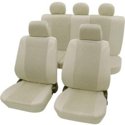 Housse de siège 11 pièces Petex 26174809 polyester beige siège conducteur, siège passager, siège