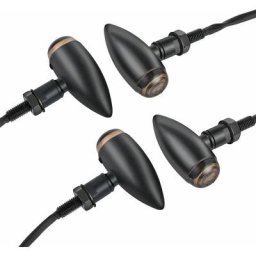 Getlitool - 4x clignotant d'indicateur en métal de balle de moto pour Harley Chopper Bobber