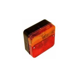 Cyclingcolors - Feu arrière carré 12V 100x100mm rouge + orange remorque voiture camion tracteur