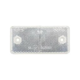 Catadioptre rectangle blanc 70x44 à visser rectangulaire réflecteur remorque tracteur voiture