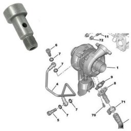 Vis banjo supérieur tuyau de graissage huile turbo 1,6 hdi 037655 037655