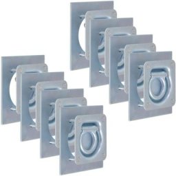 Anneau d'arrimage pour remorque 8 pcs Acier galvanisé 2000 kg vidaXL - Argent