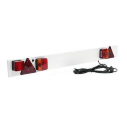 Wiltec - Rampe Éclairage Remorque 7 Broches Largeur 137cm & Câble de 6m avec Feux arrière Stop &