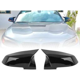 1 paire de capuchons de rétroviseur, couvercle de remplacement de rétroviseur pour bmw série 1234