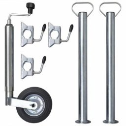 Roue de jauge 48 mm avec 2 tubes de support et 3 colliers Vidaxl