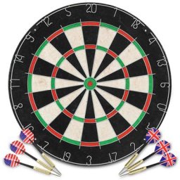 Jeu de cibles professionnel en sisal avec 6 fléchettes Vidaxl Multicolore