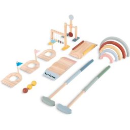 Mini-golf en bois, jouets Montessori pour garçons et filles, multicolores, différentes parties