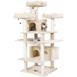 Msmask - Grand arbre ¨¤ chat, taille xxl, 175 cm, stable, avec 3 grandes plateformes d'observation,