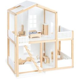 Pinolino - Maison de poupée 'Ida', blanc - naturel/blanc