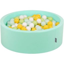 KiddyMoon 90X30cm/300 Balles ∅ 7Cm Piscine À Balles Pour Bébé Rond Fabriqué En UE,