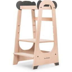 Beeloom - Tour d'apprentissage Montessori en bois Panda tower, pour enfants avec hauteur réglable