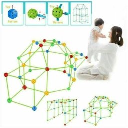 GP - Tente pour enfants, kit de construction de cabane pour enfants diy fort, intérieur extérieur